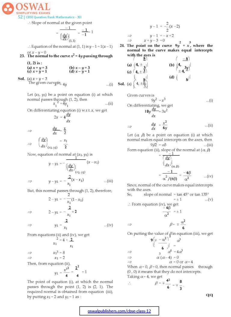 NCERT Solutions for Class 12 Maths Application of Derivatives part 52