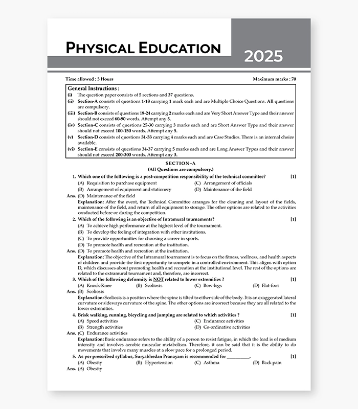 Physical Education Sample Papers for CBSE Class 12 2026 04