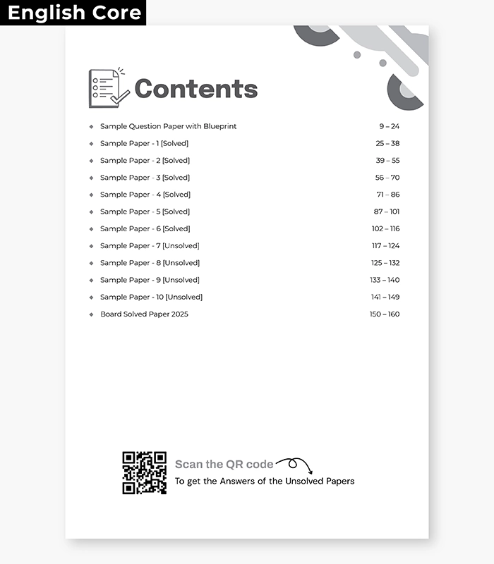 Sample Papers Bundle Inside CBSE Class 12 2026 English Core