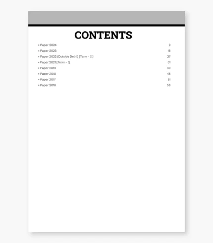 10 years solved papers cbse class 12 contents