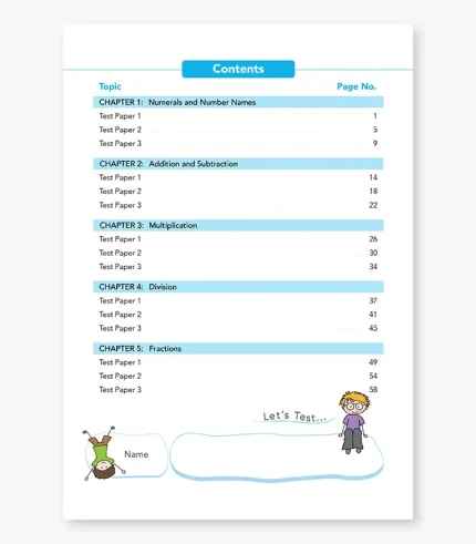 k2p class 3 maths olympiad test papers contents