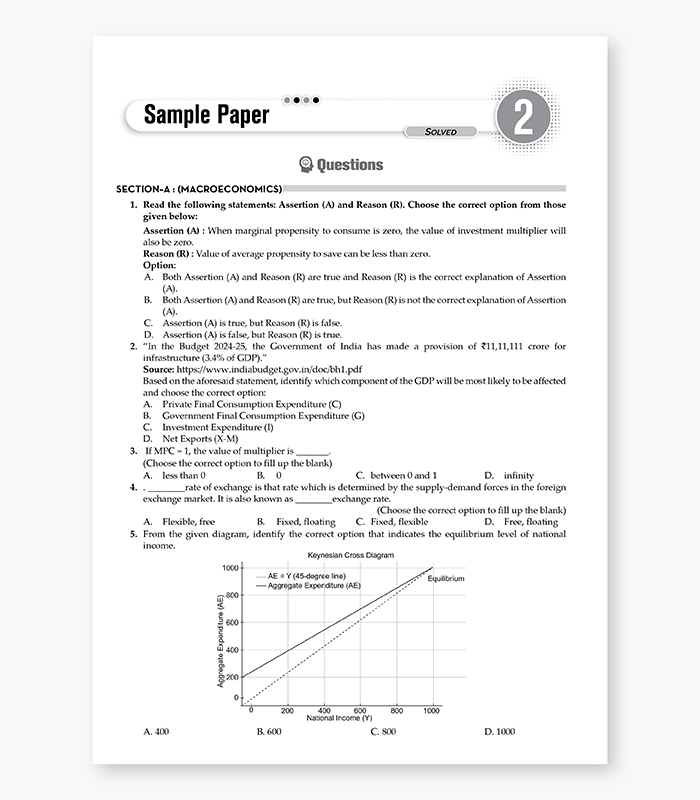 Economics Sample Papers for CBSE Class 12 2026 03