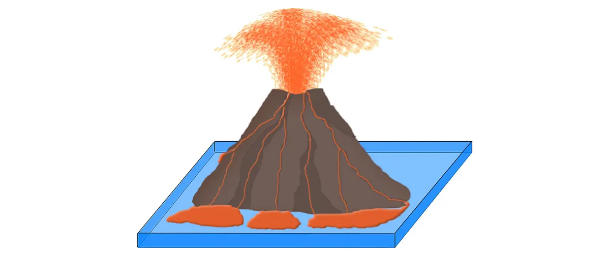 Homemade volcano experiment