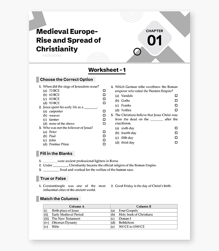 ICSE Class 7 History Civics Worksheets