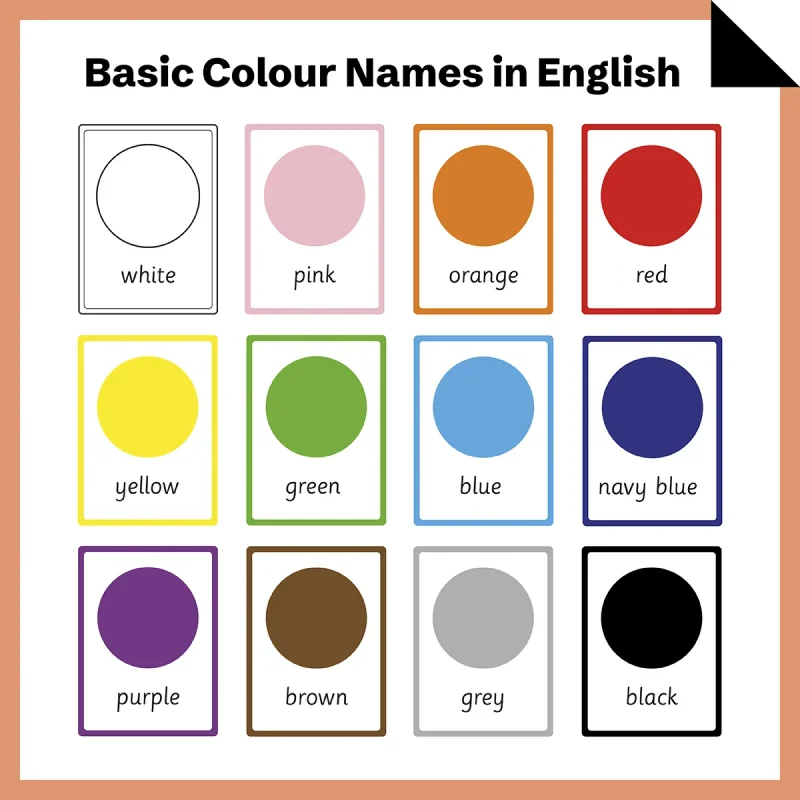 Basic Colour Names in English