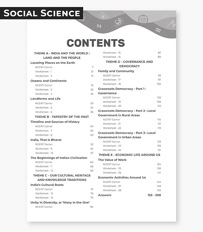 social science worksheets cbse class 6