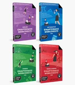 gurukul by oswal chapterwise worksheets cbse class 8 bundles set of 4
