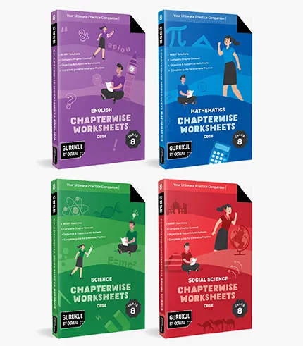 gurukul by oswal chapterwise worksheets cbse class 8 bundles set of 4