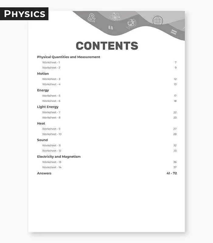 physics worksheets icse class 7