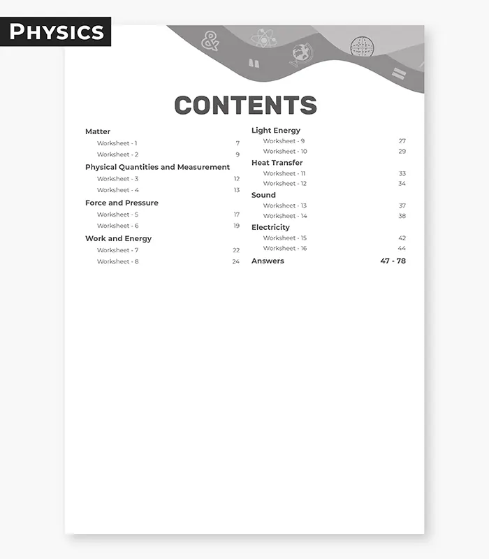 physics worksheets icse class 8