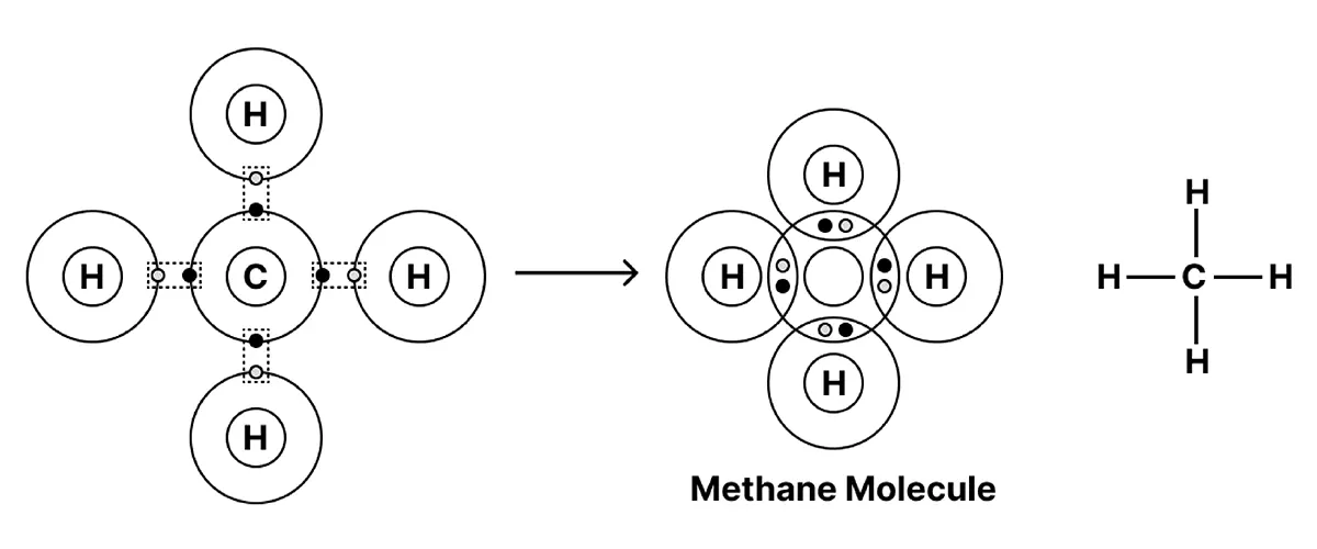 Carbon Bonding in Methane (CH₄)
