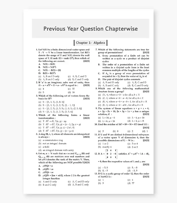 NTA CUET PG Maths Question Bank 3