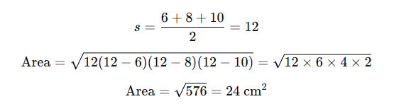Example using Heron's Formula