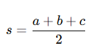 Heron's Semi Perimeter Formula