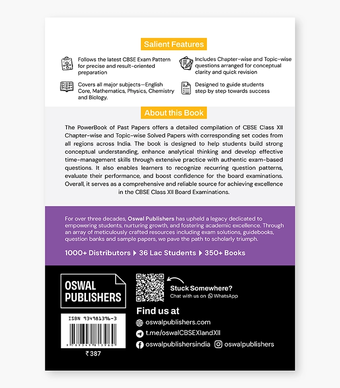 PowerBook CBSE Class 12 English Past Papers For Exam 2026 5