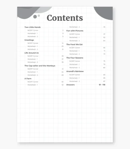 English Worksheet for Class 1