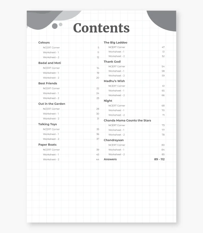 English Worksheet for Class 3