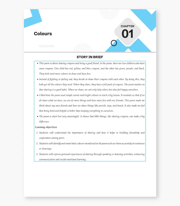 English worksheet for CBSE Class 3 with answers