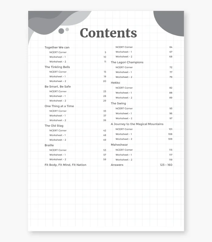English Worksheet for Class 4