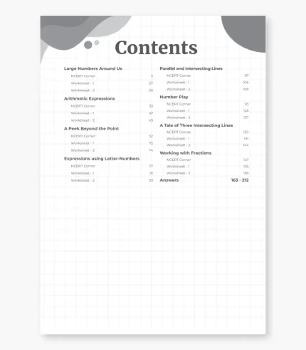 Maths Worksheet for Class 7