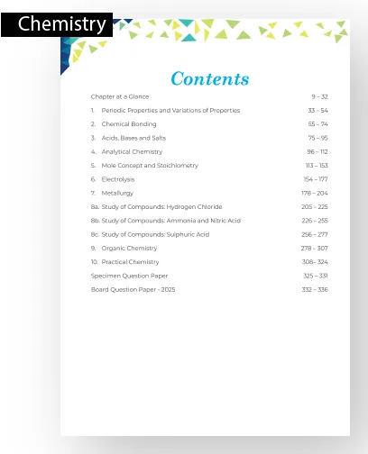 Inside Chemistry Question Bank for ICSE Class 10 Exam 2027