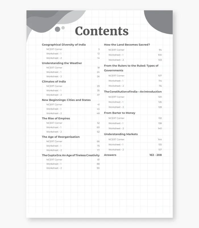 Key2Practice Social Science Chapterwise Worksheets CBSE Class 7 Part I 02