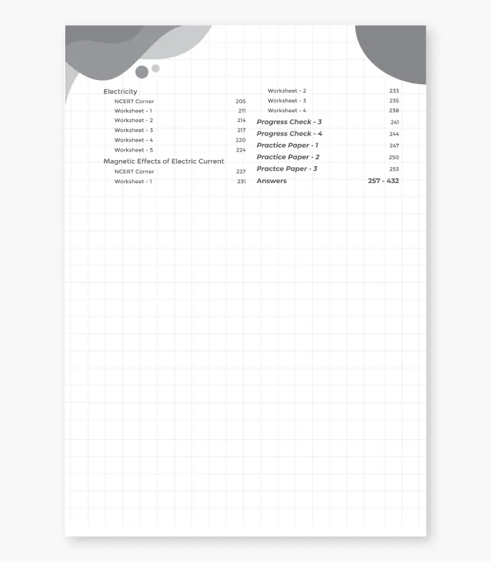 Science Worksheet for Class 10