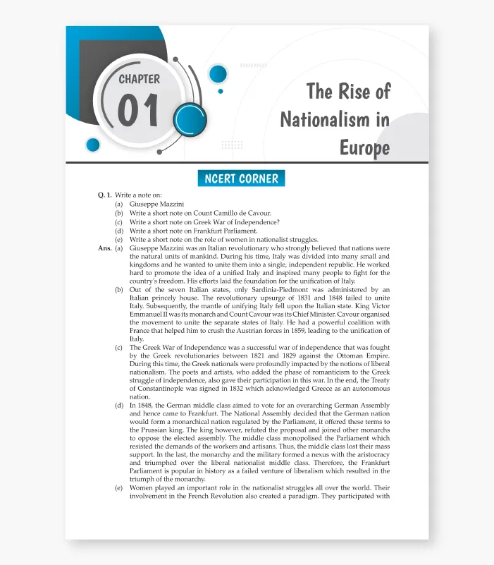 Social Science worksheet for CBSE Class 10 with answers