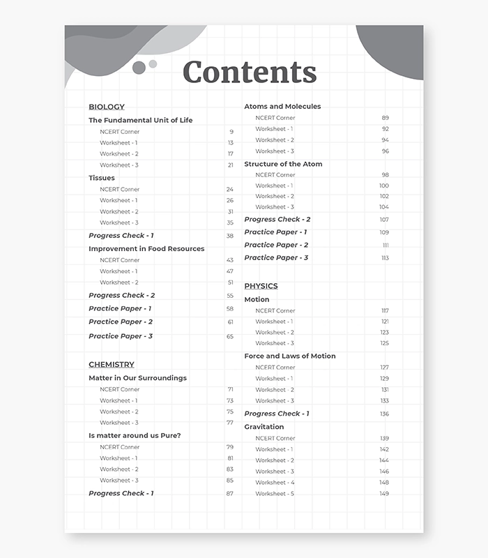CBSE Chapterwise Worksheets Science Class 9 02