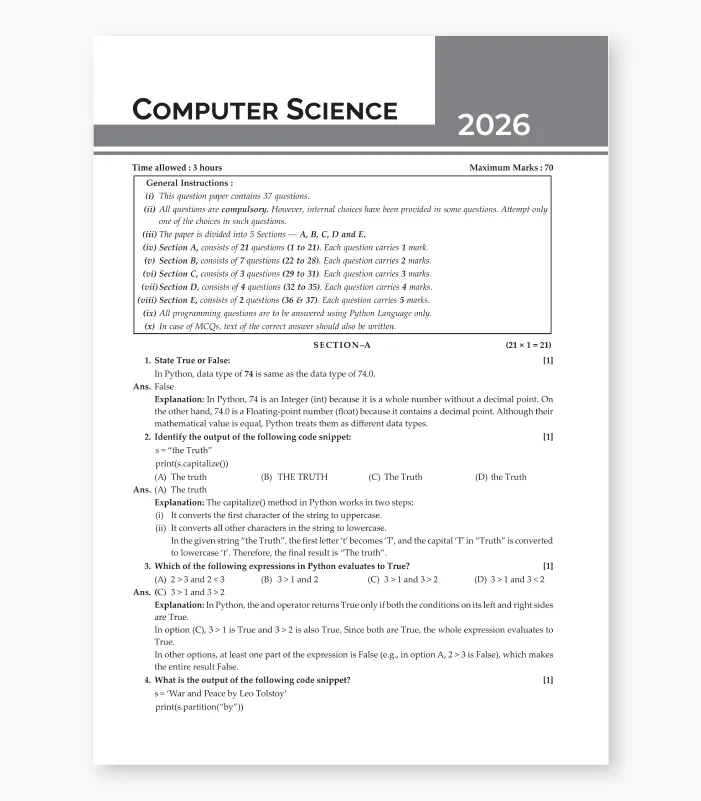 CBSE Ten Year Computer Science 04