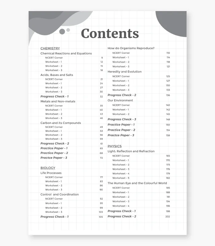 Key2practice Science Chapterwise Worksheets CBSE Class 10 For Exam 2027 02