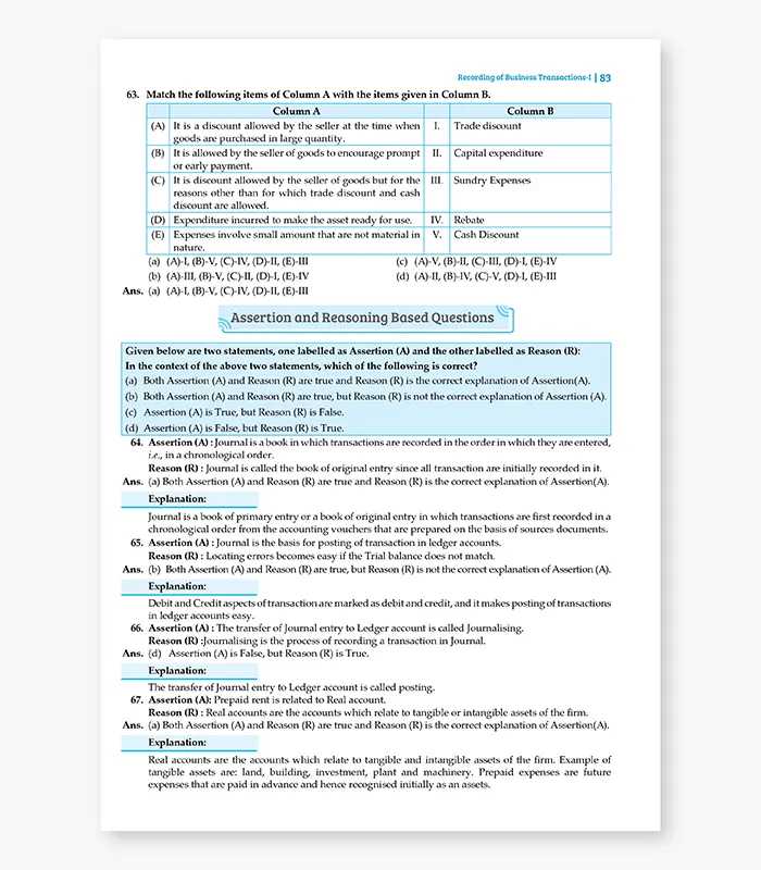 Accountancy Question Bank for CBSE Class 11 Exam 2027 4