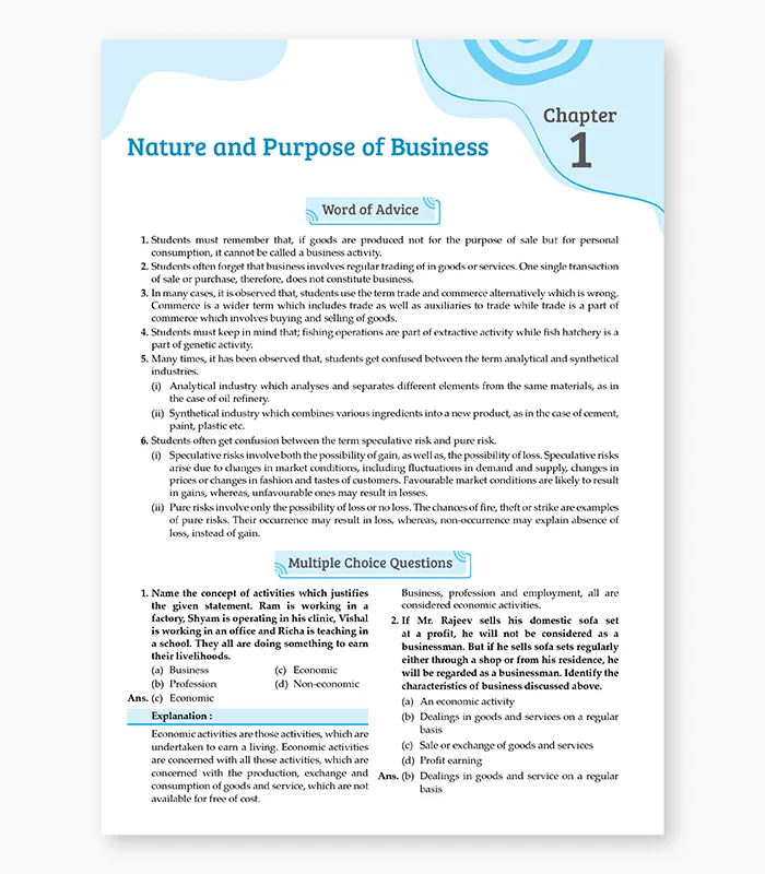 Business Studies Question Bank for CBSE Class 11 Exam 2027 3