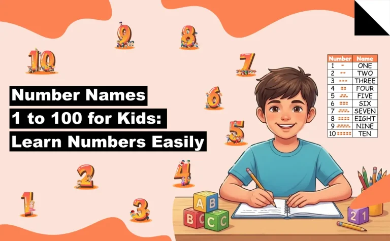 Number Names 1 to 100 for Kids